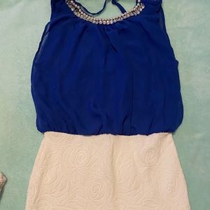 Blue And White Dress